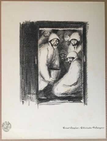 Ernst-Oppler-Sibirische-Gefangene-Orig-Lithographie-Erster-Weltkrieg-264165153612-2