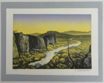 Jrgen-Grenzemann-Fels-und-Fluss-Signierte-numm-Orig-Farbradierung-40-Ex-264144501554-2