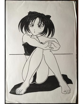 Peter-Pumpler-vie-Sehr-groer-signierter-Orig-Holzdruck-Manga-Comic-Style-254077446784-2