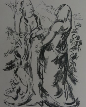 Karl-Caspar-Heimsuchung-Original-Lithographie-v-1920-Expressionismus-254077446775-2