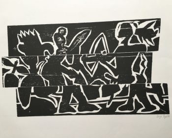 Ingo-Regel-Signierter-Original-Holzschnitt-von-1986-Abstrakt-254098074136-2