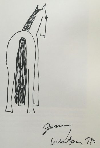 Jenny-Watson-Signierte-Original-Filzstiftzeichnung-von-1990-Pferd-sehr-schn-254106404766-2