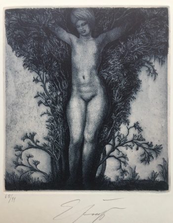 Ernst-Fuchs-Die-Erscheinung-im-Busch-Signierte-numm-Radierung-nur-99-Ex-264144505398-2